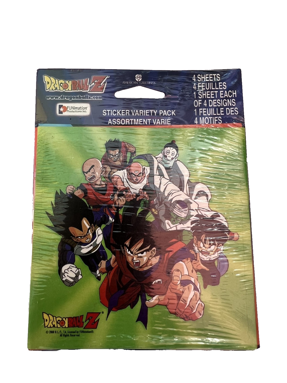 Dragonball Z Stickers 4 sheets American Greetings 2000 Funimation NEW